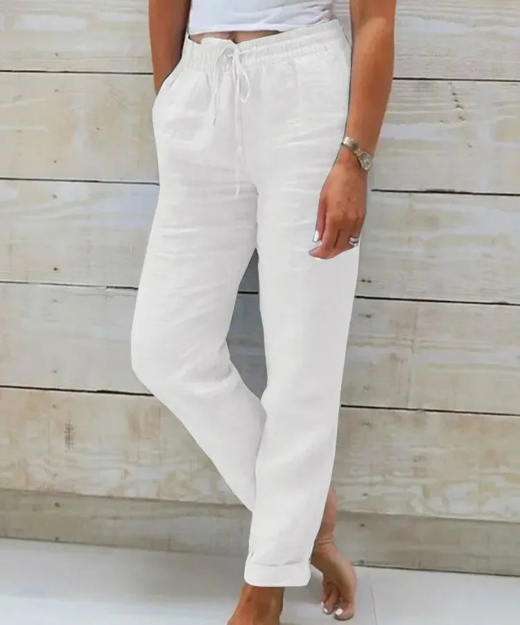 ππΏ High-Waist Cotton Linen Pants β Comfy & Breezy for Summer!