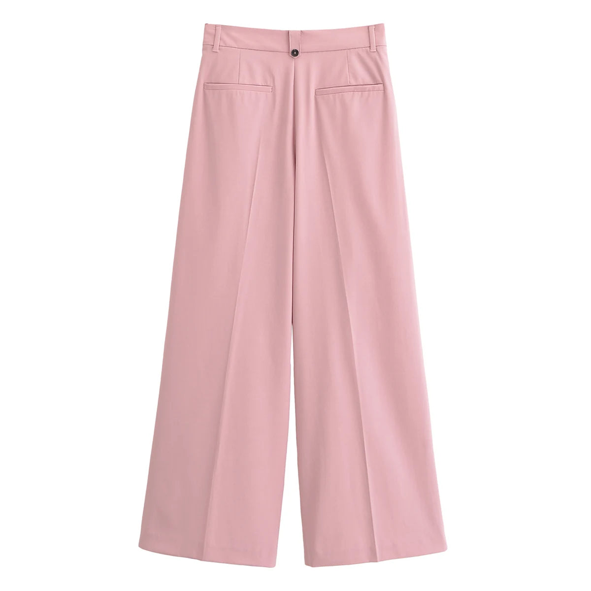Tangada Women Black Wide Leg Suit Pants Trousers Lady Pants 6P0109