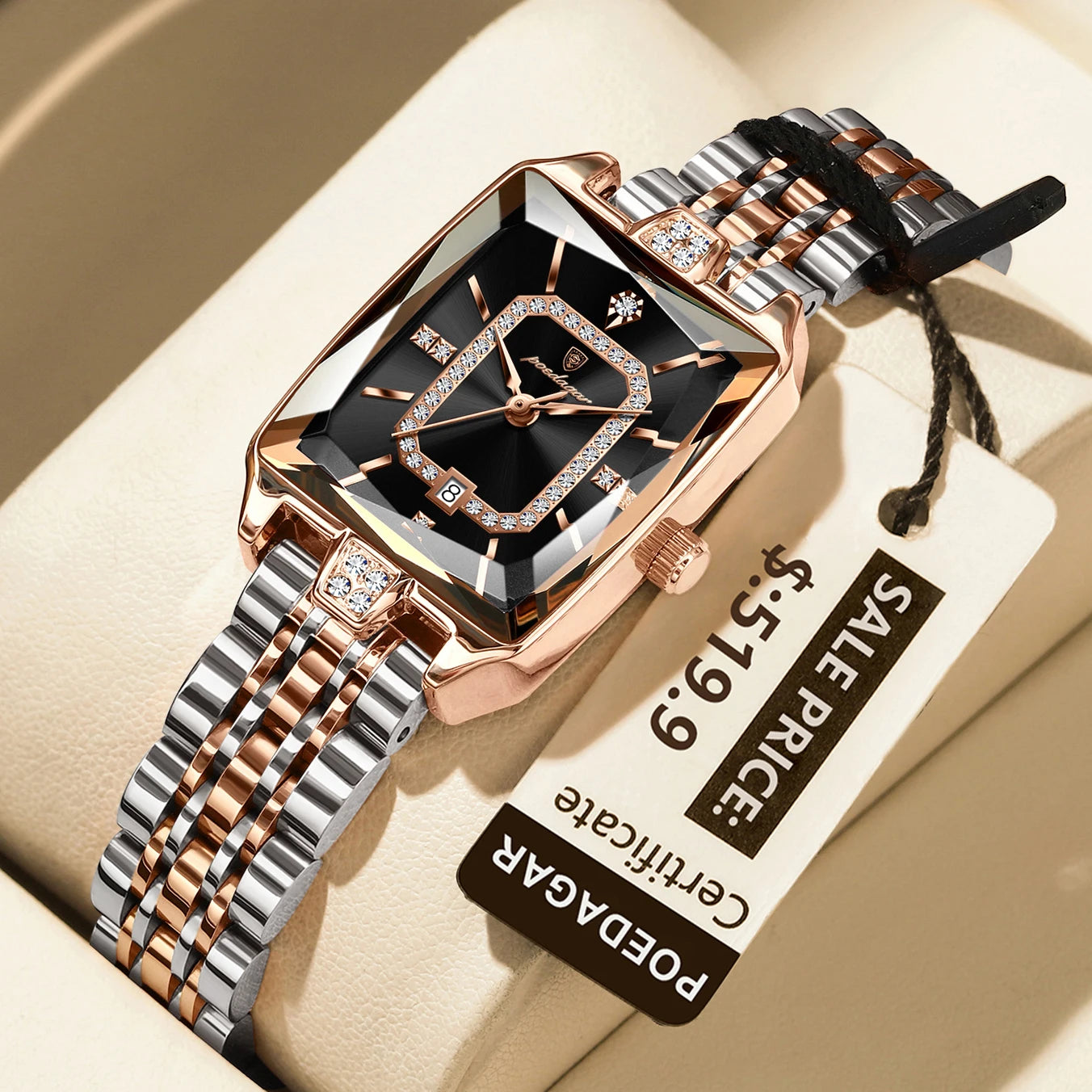 π POEDAGAR Luxury Rectangle Watch β Where Elegance Meets Everyday Reliability