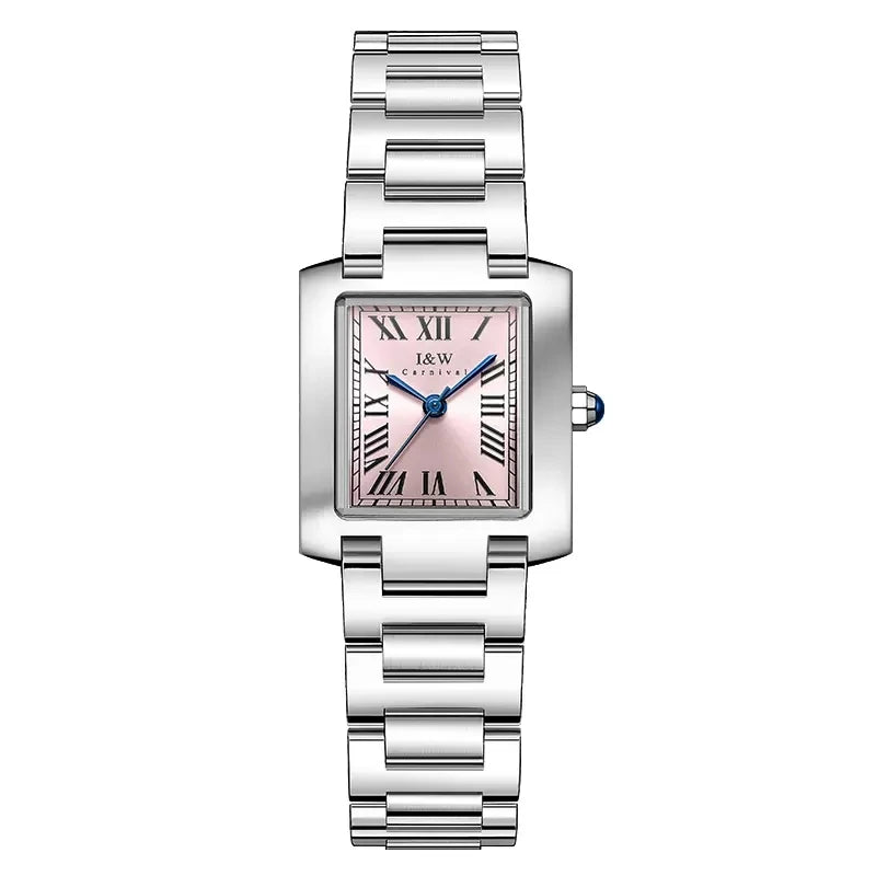 ✨ CARNIVAL Luxury Silver Dress Watch – Elegance That Never Quits