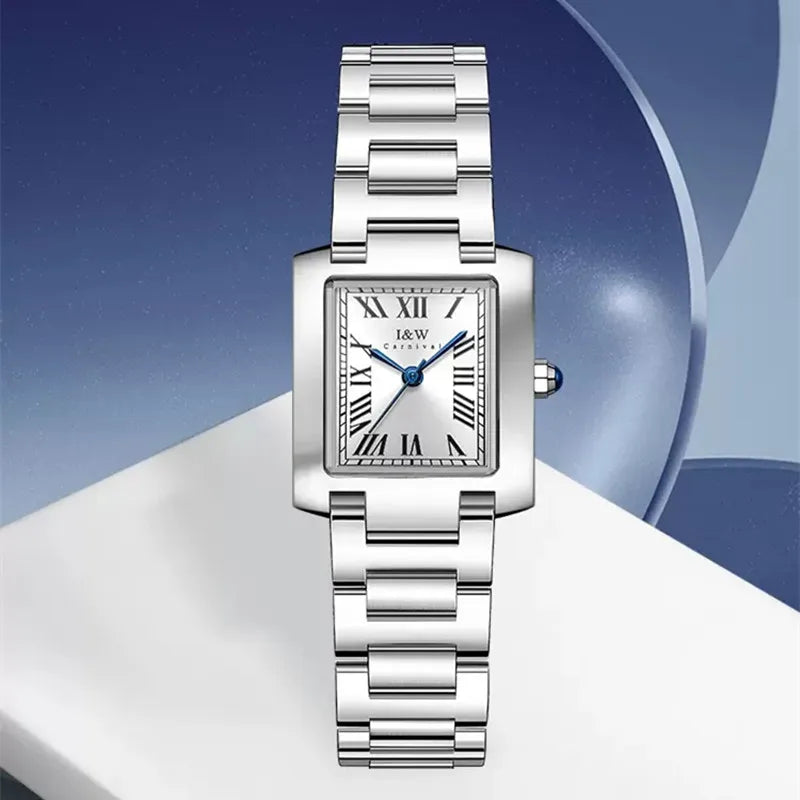 ✨ CARNIVAL Luxury Silver Dress Watch – Elegance That Never Quits