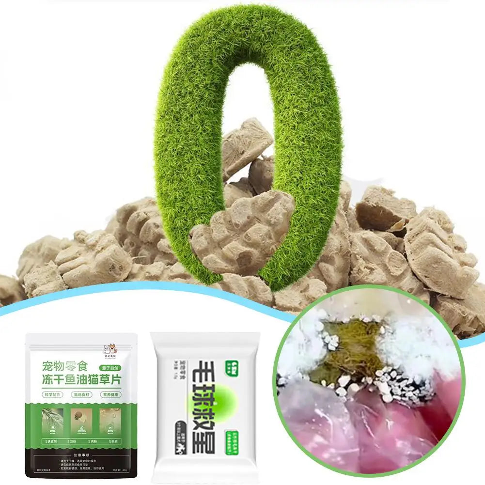 "๐๐ฟ Fish Oil & Catgrass โ Natural Hairball Relief & Healthy Teeth for Your Cat! ๐ฑโจ"