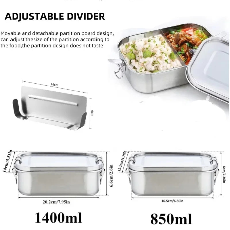"π₯π± Leak-Proof Stainless Steel Bento Box β Portable, Durable & Dishwasher Safe! ππ΄"