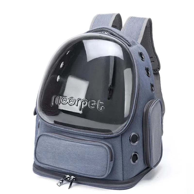 "ππΎ Stylish & Comfy β Transparent Pet Travel Backpack! π±πΆβ¨"