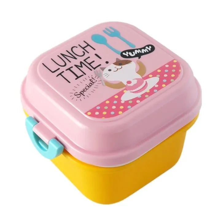 🎨 Cartoon Kids Lunch Box – Safe & Durable Plastic, Fun Design for School 🍱✨