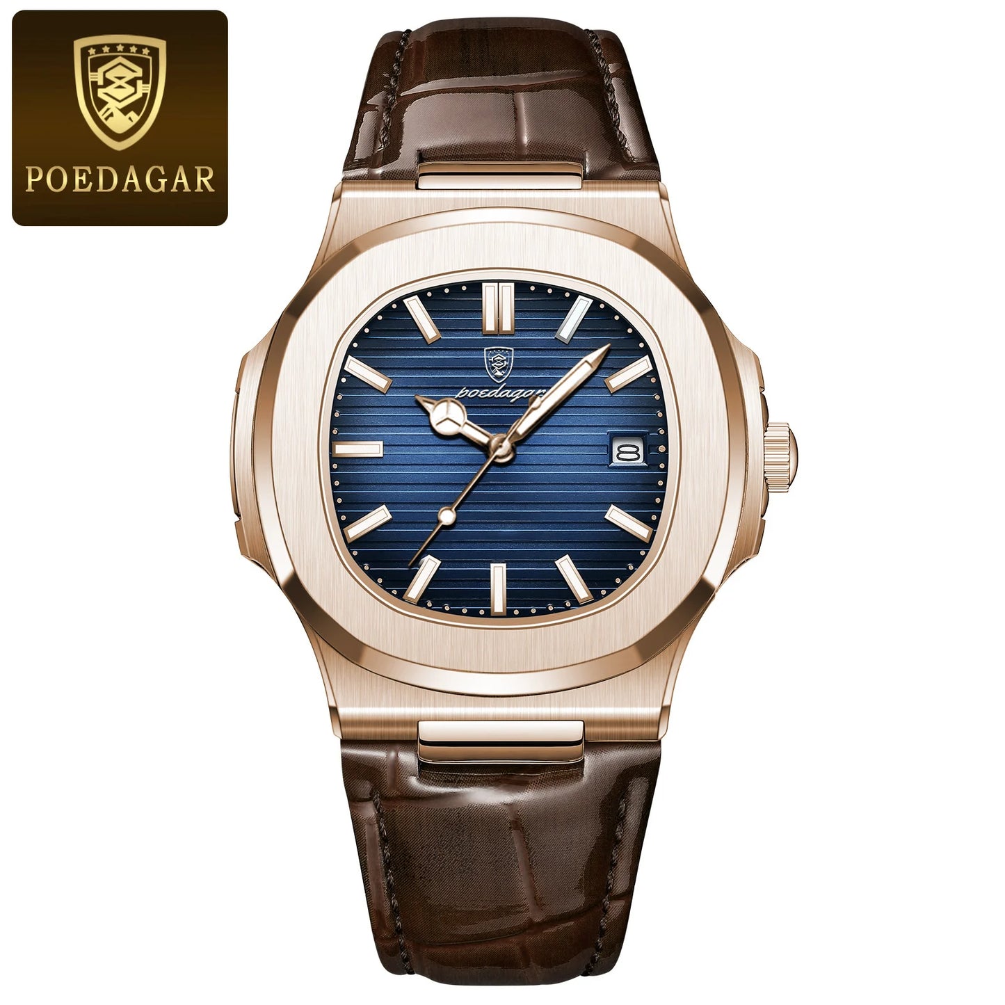 🕶️ POEDAGAR Square Chronograph – Where Rugged Meets Refined