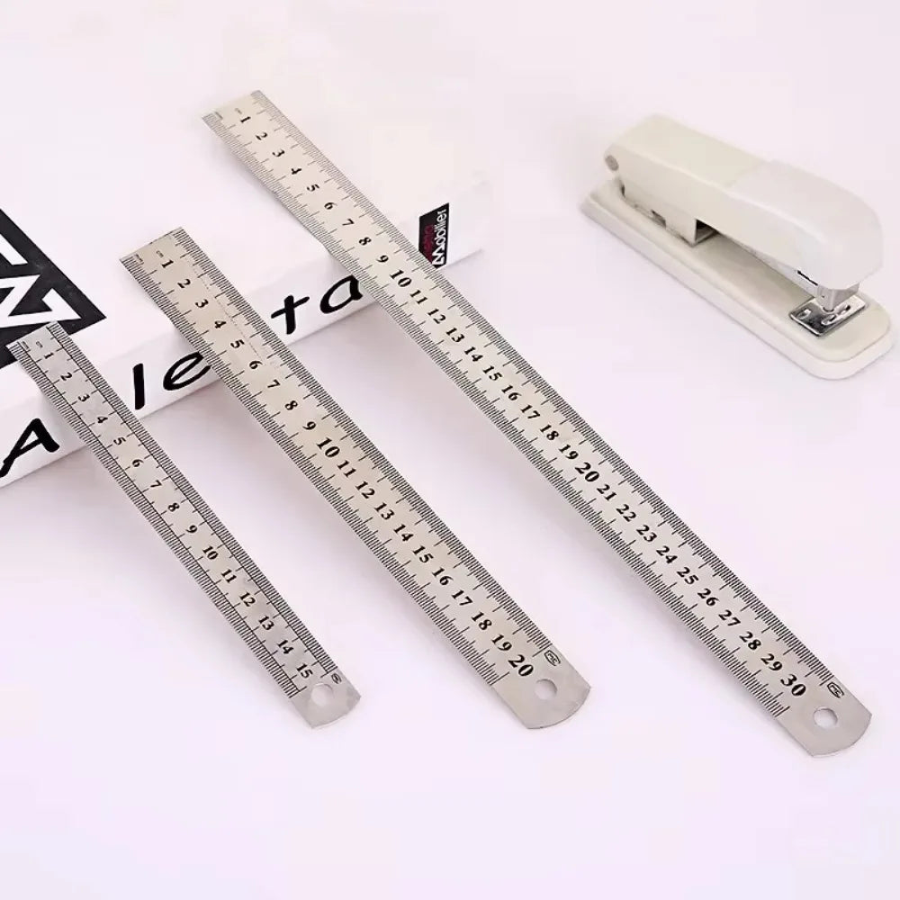 📏 High-Precision 15-30 cm Double-Sided Stainless Steel Ruler