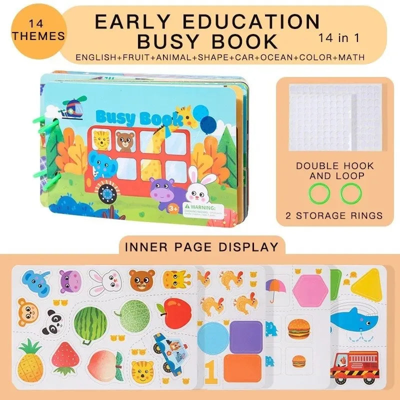 (🎁Last Day 49% OFF)🔥Keep Your Kids Away From Electronics - Early Education Enlightenment Quiet Sticker Toy