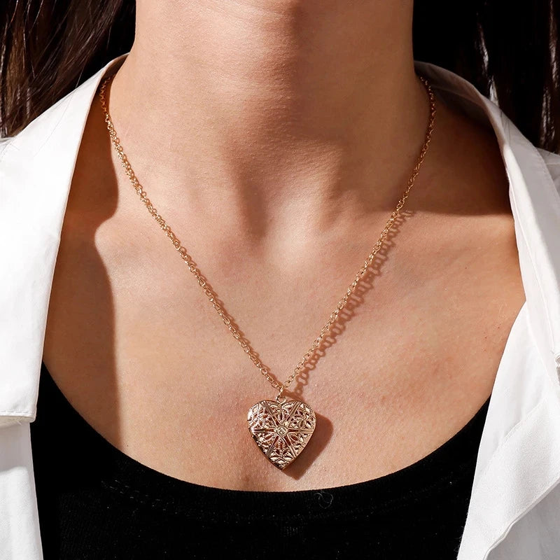 π Heart Photo Locket Necklace β Sweet Love Chain for Women π«π· Gift-Ready Charm