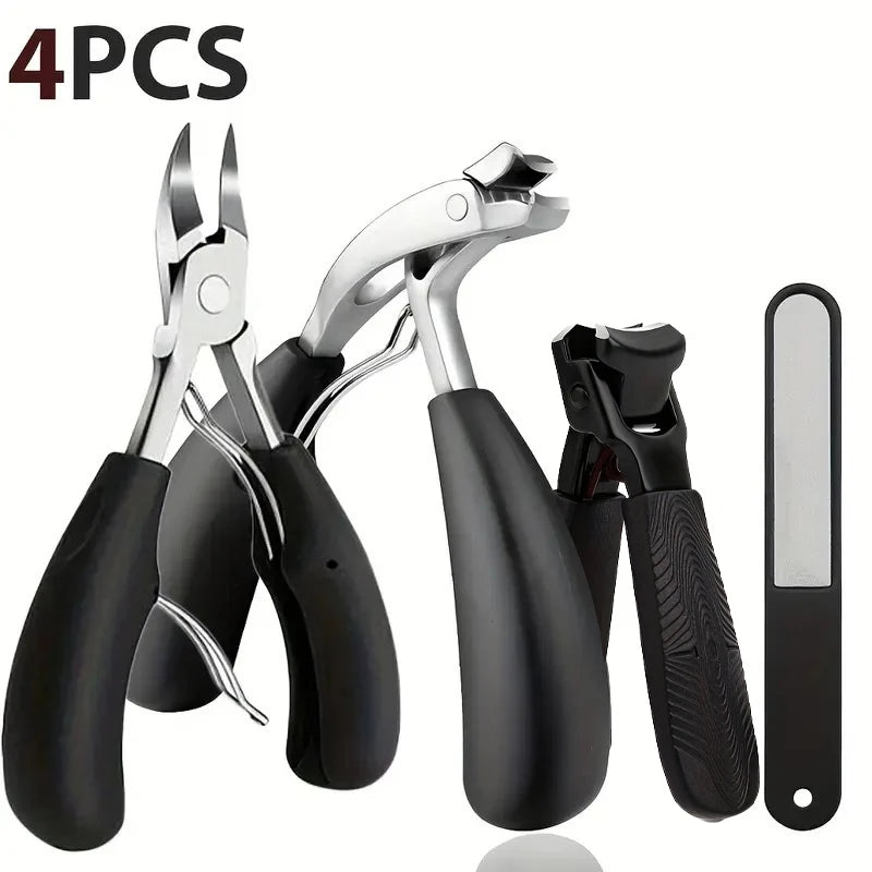 ✨ 4-in-1 Ingrown Toenail Clipper Set – Precision Care for Thick, Tough Nails! ✂️