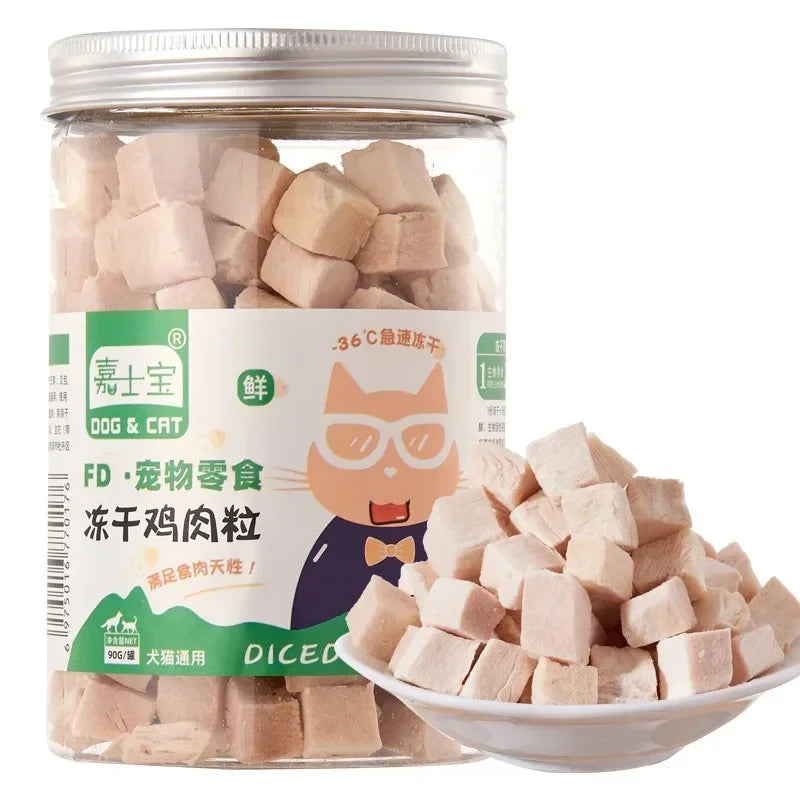 "ππΎ Delicious & Nutritious Pet Snacks β Chicken, Salmon, Beef & Duck Cubes! πΆπ±π₯©β¨"