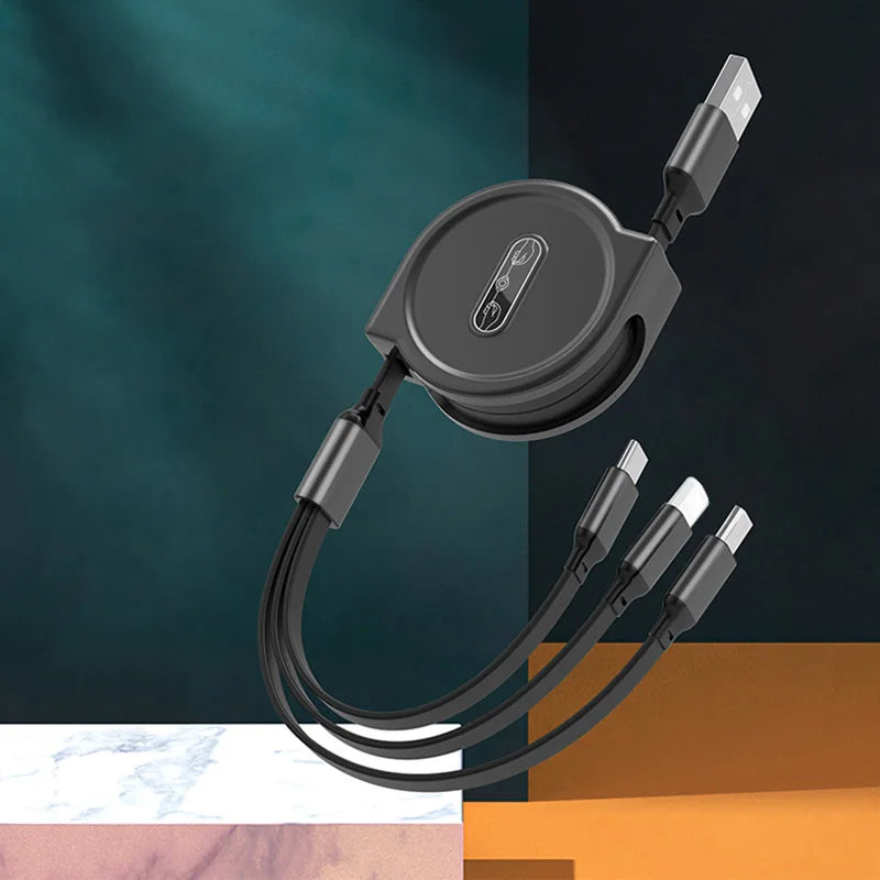 3-in-1 Retractable Fast Charging Cable ⚡️ (iPhone | Micro USB | Type-C)