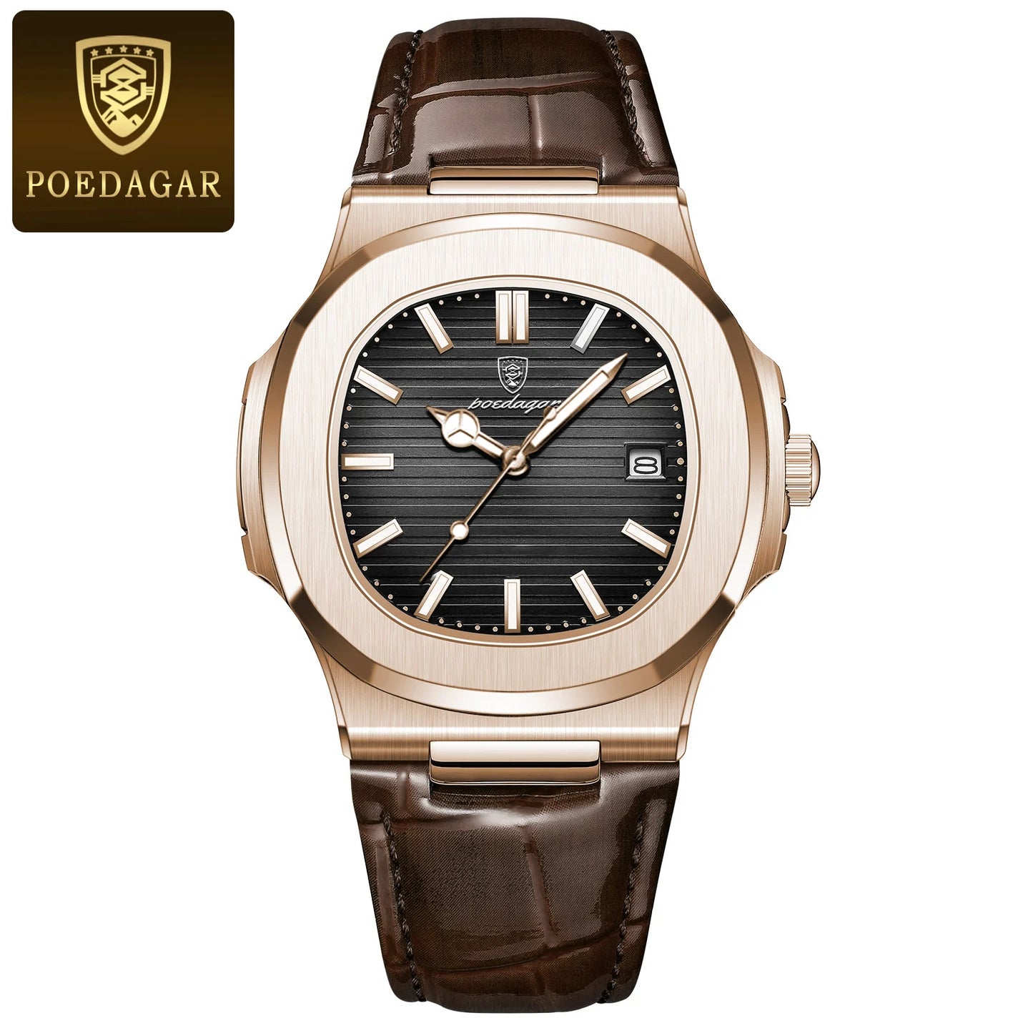 🕶️ POEDAGAR Square Chronograph – Where Rugged Meets Refined