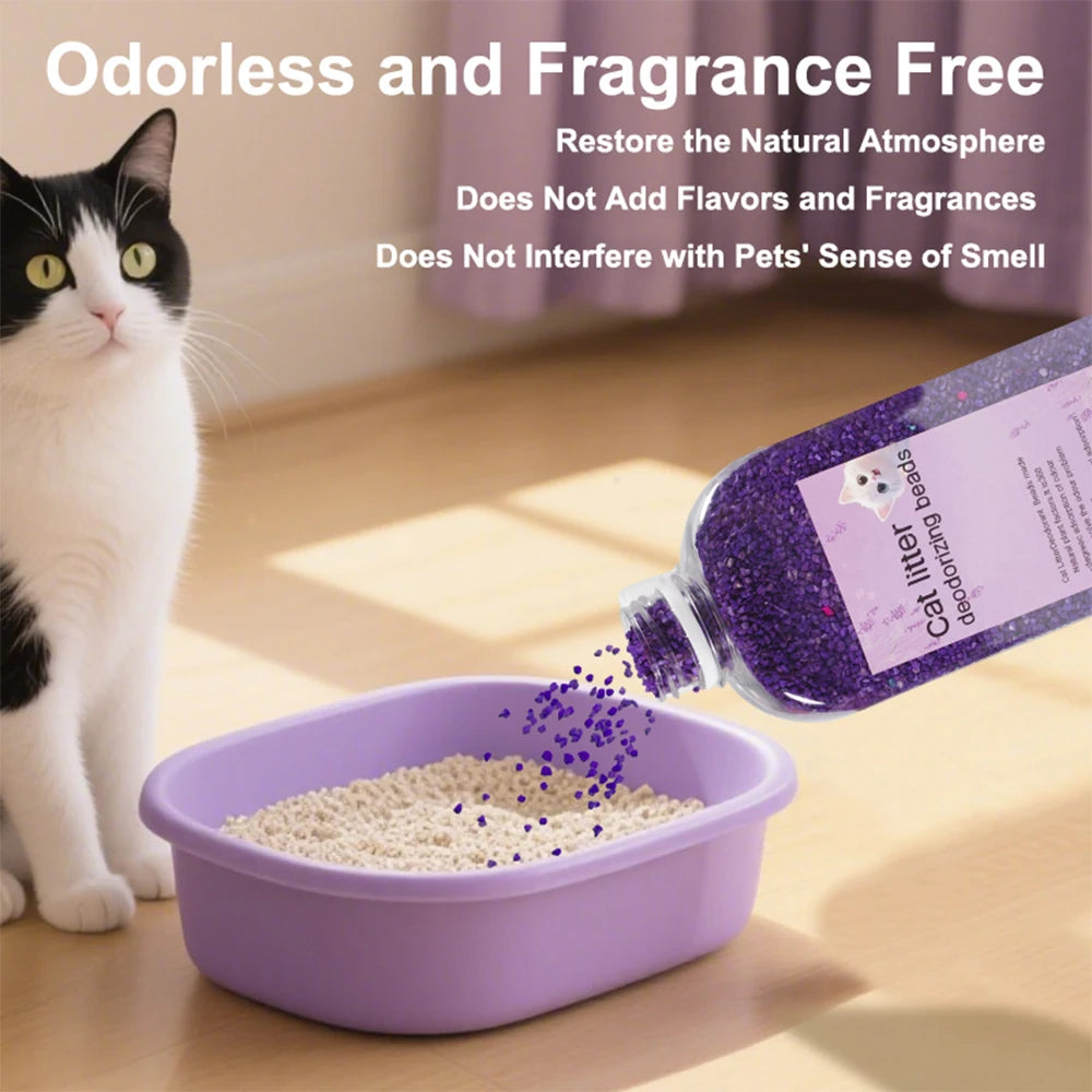 **๐ฟ Cat Litter Deodorizer Beads โ Banish Litter Box Smells in Seconds!