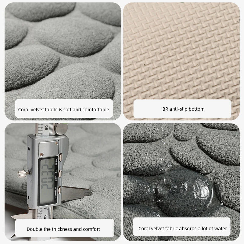 🚿 CANNER Cobblestone Bath Mat – Luxury Safety Meets Spa-Like Comfort!