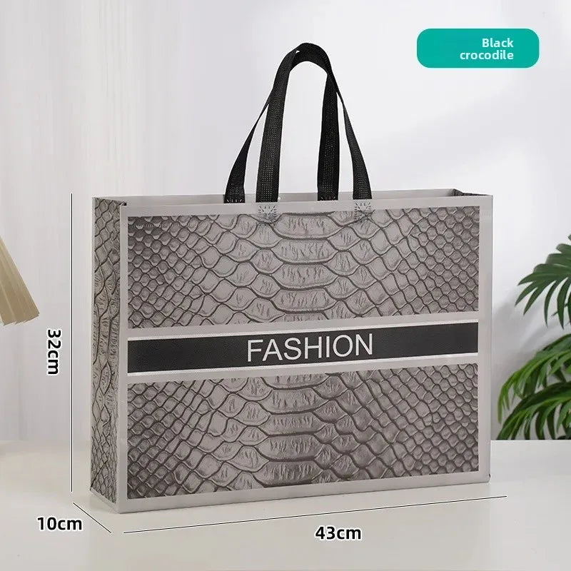 Customizable Eco-Friendly Non-Woven Fabric Shopping Bags 3D Handheld Clothing Footwear Apparel Logo Printable