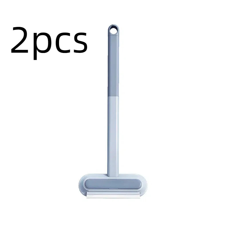2 In 1 Pet Hair Remover Brush Long Handle Home Window Sofas Cleaning Brush Pet Fur Cleaning Tool Manual Cat Dog Dust Collector