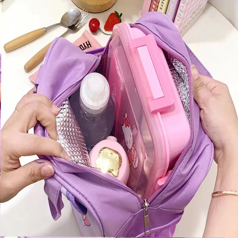 π±π Sanrio Insulated Lunch Bag β Stylish Hello Kitty & Kuromi Design πβοΈ