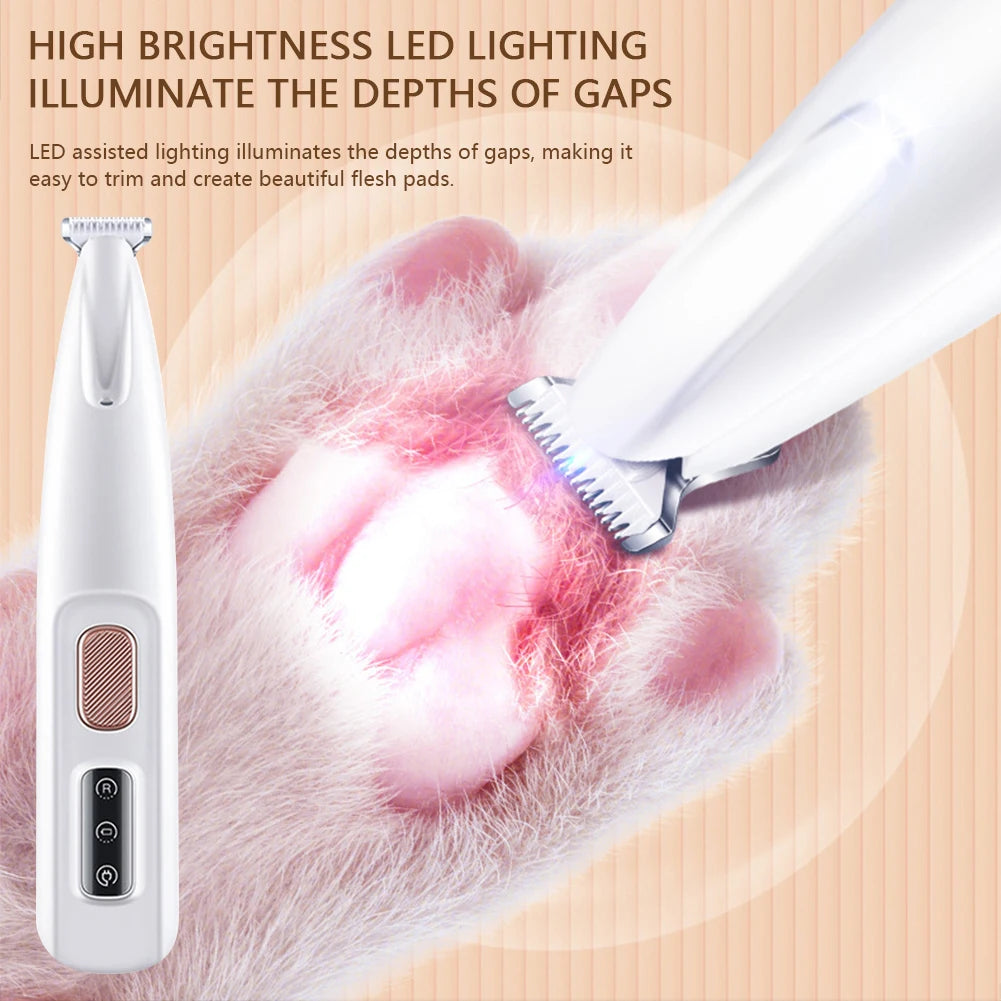 ๐ก๐พ Paw Trimmer with LED โ Rechargeable & Cordless!