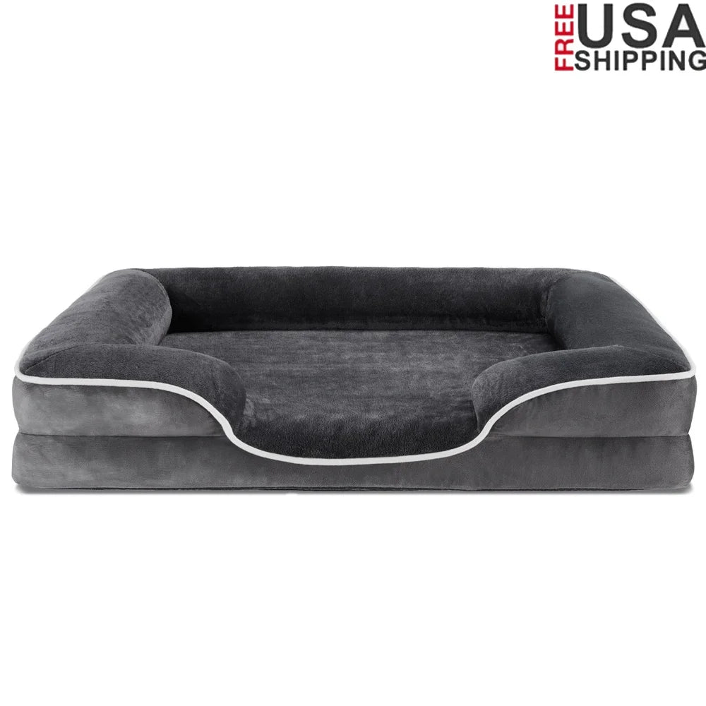 🛏️🐶 Orthopedic Memory Foam Dog Bed – Waterproof & Washable!