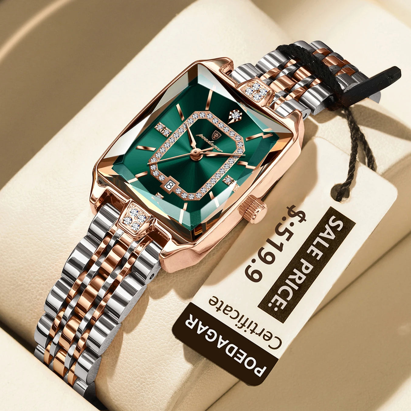 π POEDAGAR Luxury Rectangle Watch β Where Elegance Meets Everyday Reliability