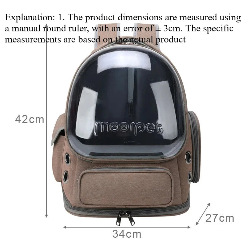 "ππΎ Stylish & Comfy β Transparent Pet Travel Backpack! π±πΆβ¨"