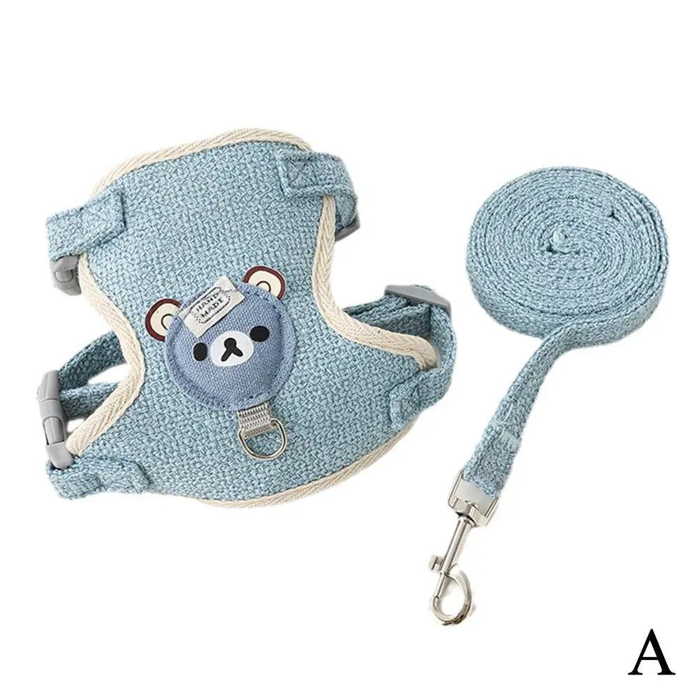 πΎπ Breathable Adjustable Pet Harness & Leash β Easy & Comfy!