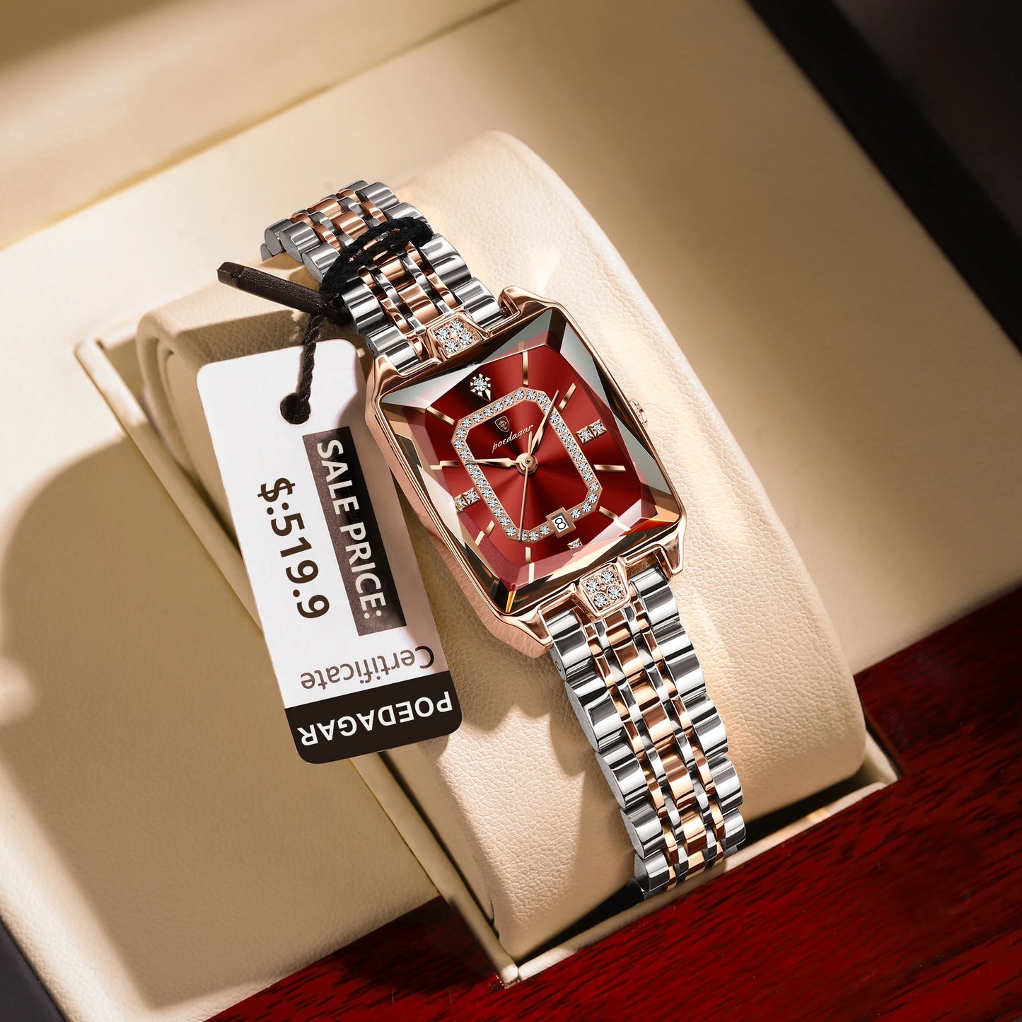 π POEDAGAR Luxury Rectangle Watch β Where Elegance Meets Everyday Reliability