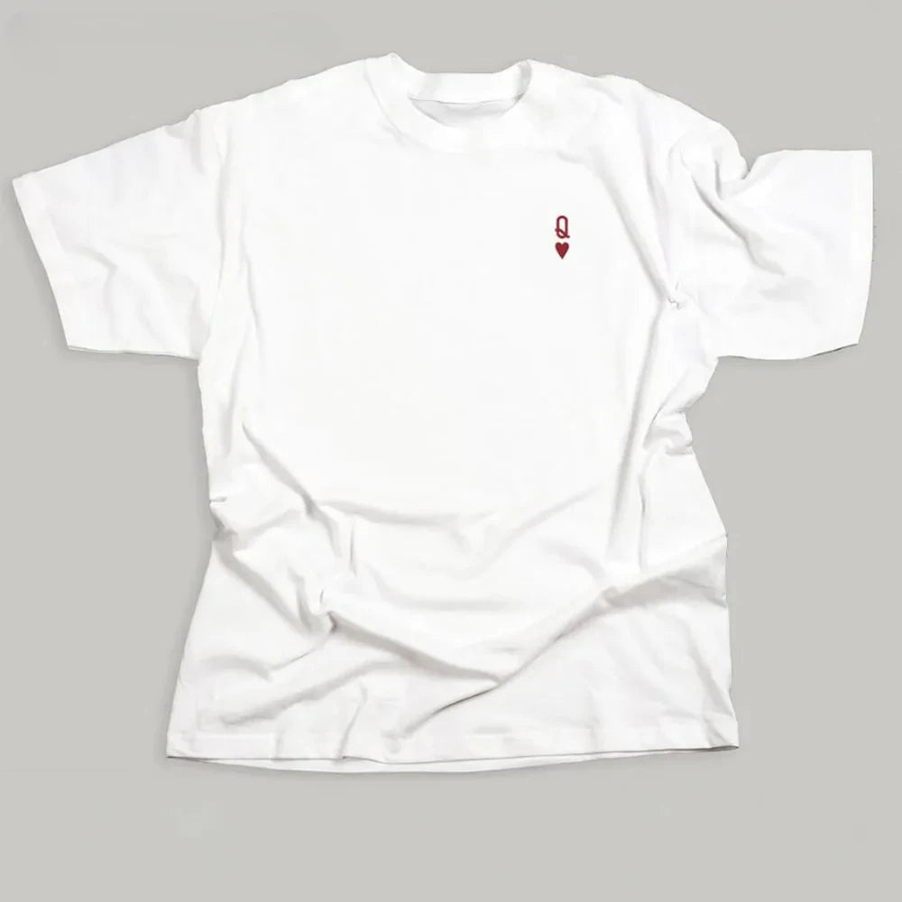 ๐บ๐ธโค๏ธ Trendy USA Vibes! White Heart Tee ๐โ๏ธ Loose & Comfy