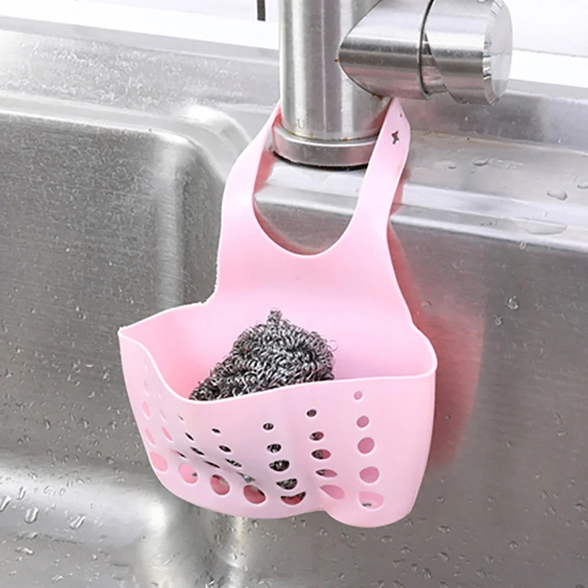 Adjustable Sink Drain Basket Plastic Bag Useful Things For Kitchen Accessories Soap Sponge Hanging Organizer Usefull things