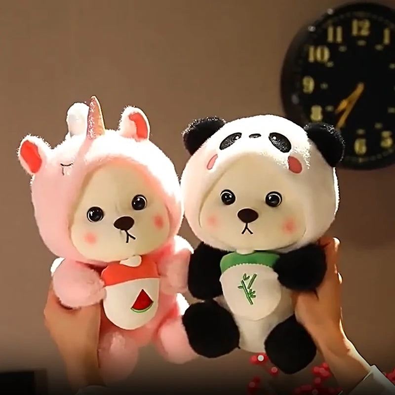Crossdressing Capibara Unicorn/Panda Teddy Bear Doll Plush Toys Gift For Children
