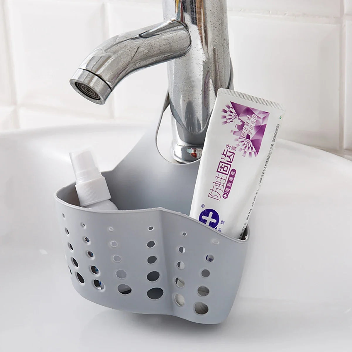 Adjustable Sink Drain Basket Plastic Bag Useful Things For Kitchen Accessories Soap Sponge Hanging Organizer Usefull things