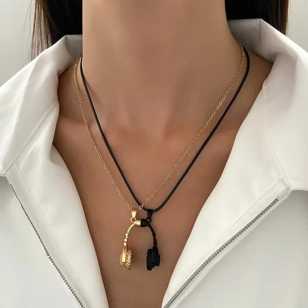 π 3-Piece Vintage Heart Necklace β Pearl & Gold Layered Chains for Women ππ§‘