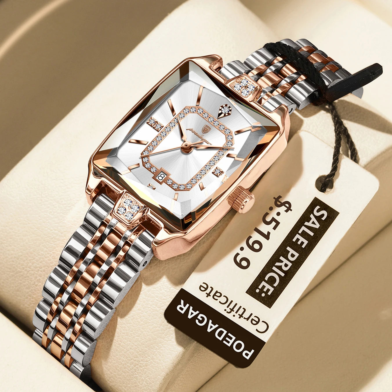 π POEDAGAR Luxury Rectangle Watch β Where Elegance Meets Everyday Reliability