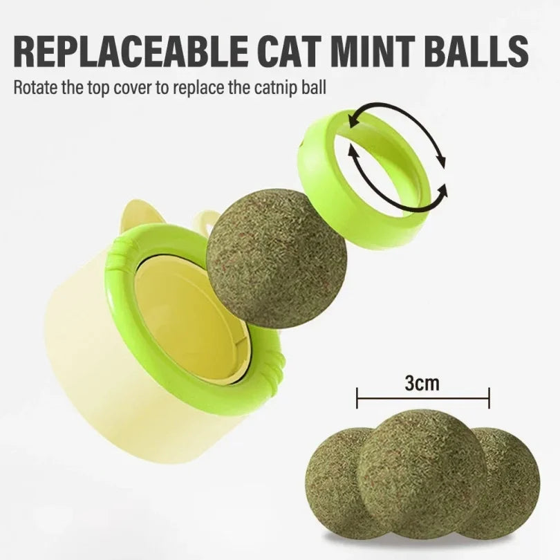 πΎπΏ Natural Catnip Wall Ball Toy β Healthy Treat & Snack for Cats, Aids Digestion πΊπ