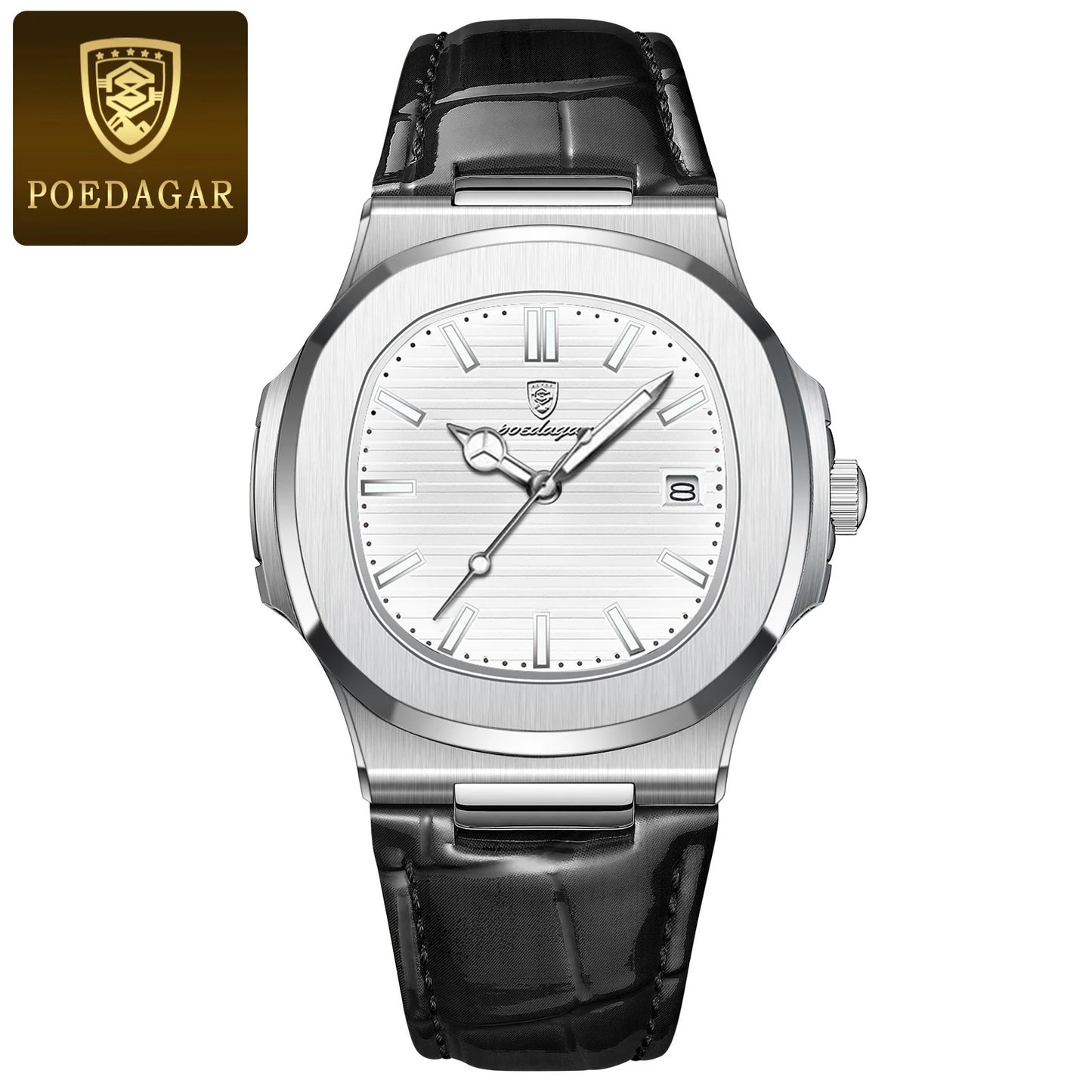 🕶️ POEDAGAR Square Chronograph – Where Rugged Meets Refined