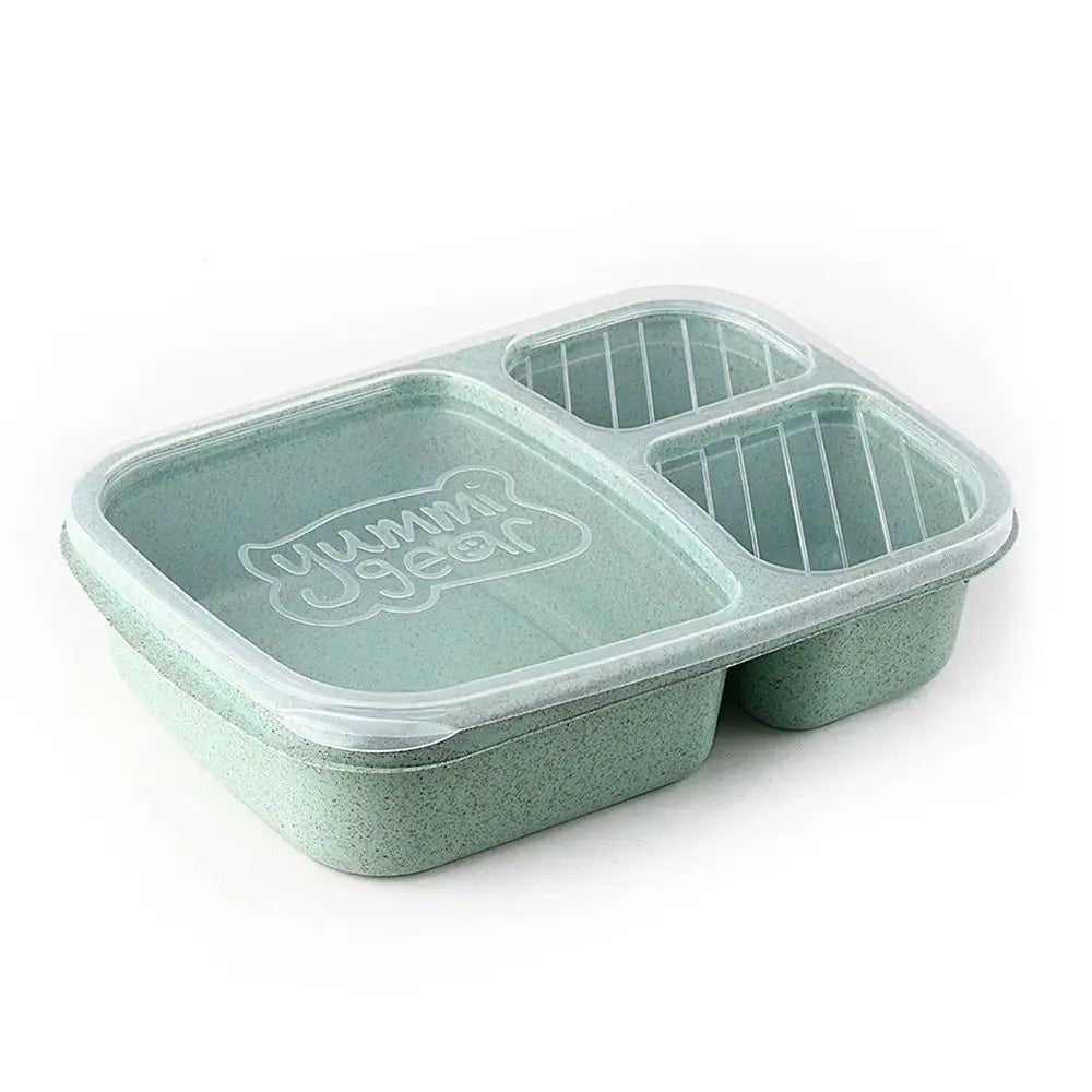 🌿 Eco-Friendly Lunch Box – Portable & Sectioned Wheat Straw Design! 🍱♻️