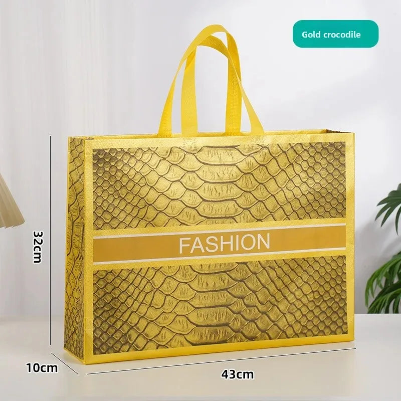 Customizable Eco-Friendly Non-Woven Fabric Shopping Bags 3D Handheld Clothing Footwear Apparel Logo Printable