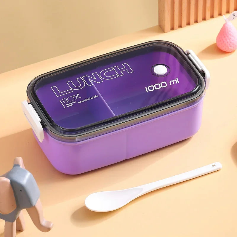 🥢 Lunch Box with Fork & Spoon – Leakproof & Microwave-Safe 🍱🔥