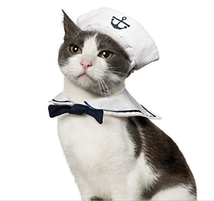 Pet Navy Outfit for Cats and Dogs of All Sizes
