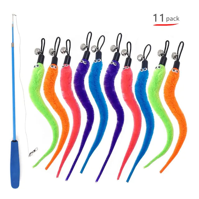 🪶🐱 Retractable Feather Toy – Interactive Fun for Indoor Cats!