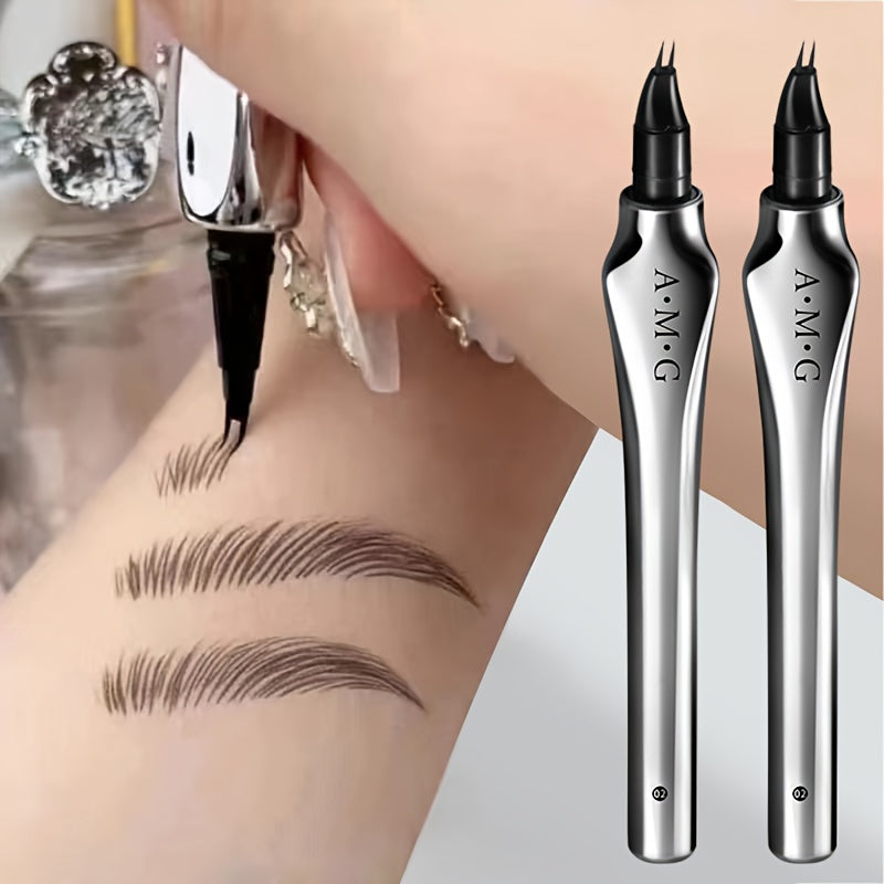 ✨ AMG Ultra-Fine Dual-Tip Eyebrow Pencil | 0.0mm Precision, Waterproof, Long-Lasting, Smudge-Proof for Perfect Natural Brows 💖