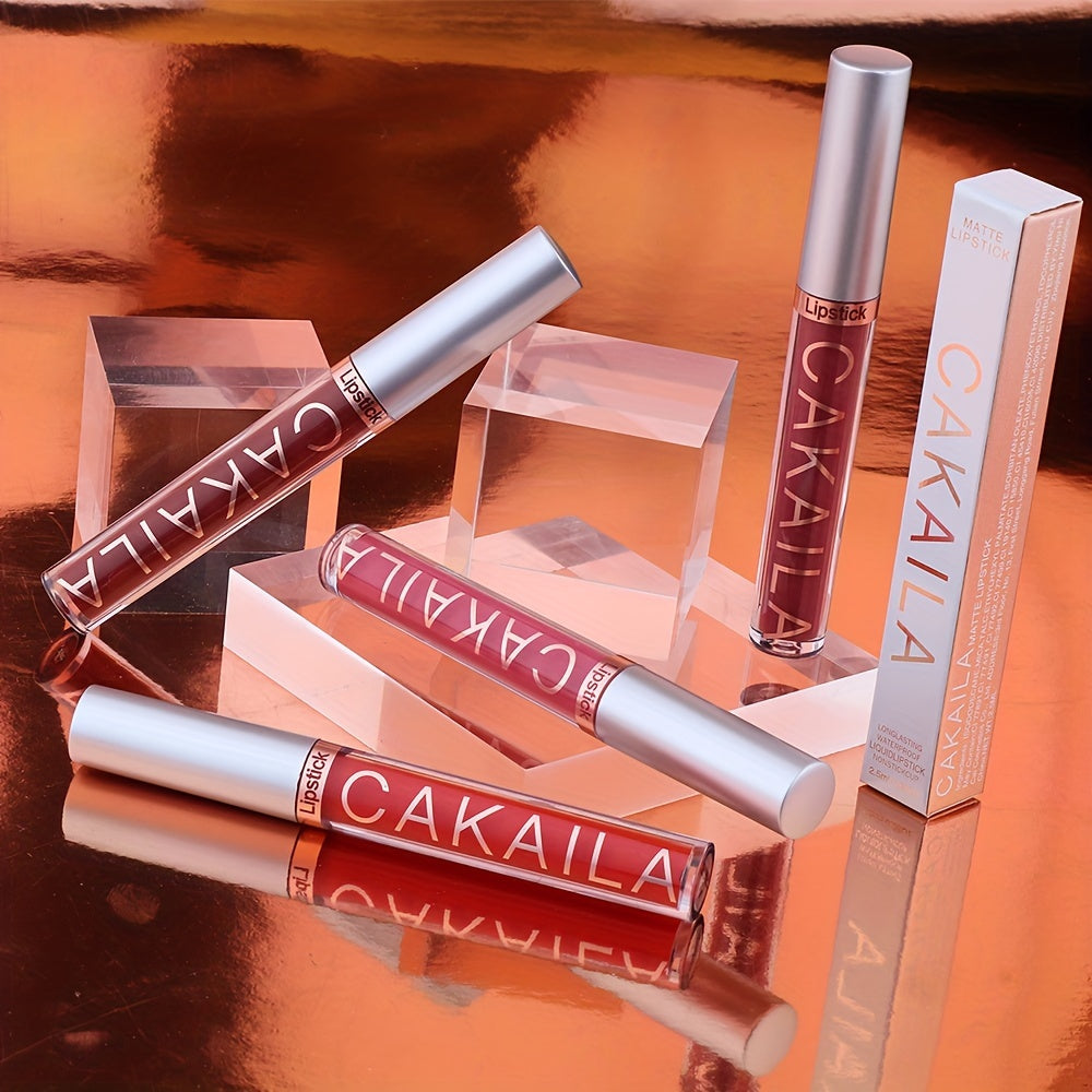 💋 CAKAILA 10-Piece Matte Liquid Lipstick Set | Long-Lasting, Waterproof, Non-Stick, Velvet Finish – Red Shades for All Skin Types