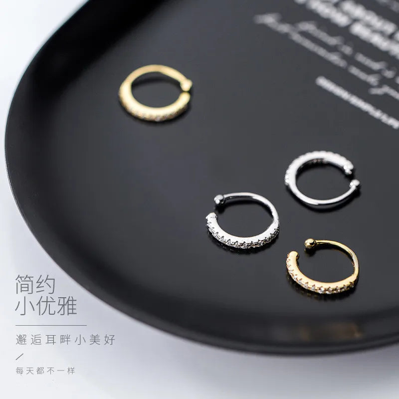 🔥 WANTME Sterling Silver Punk Ear Cuffs – Edgy Elegance Without Piercing!