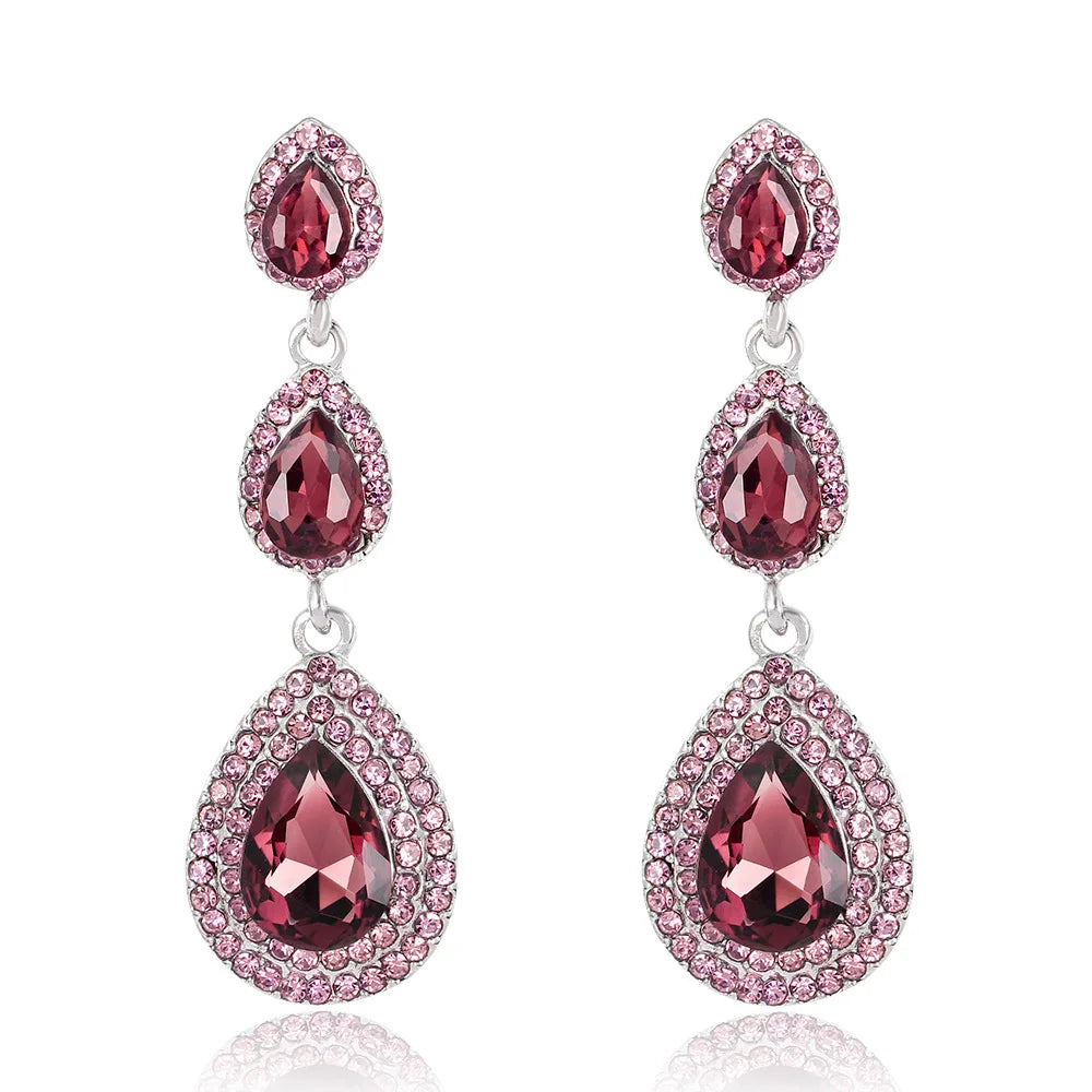 ✨ TREAZY Champagne Crystal Earrings – Effortless Glamour for Every Occasion!