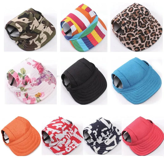 🧢🐕 Summer Canvas Dog Cap – Perfect for Small Pets!