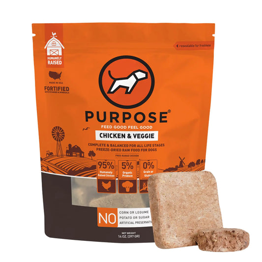 🍗🥕 PURPOSE Freeze-Dried Dog Food – Grain-Free, Protein-Rich Meal!