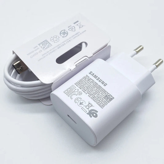 Samsung 25W Super Fast Charger – USB Type-C Adapter for Galaxy S24/S23/S22/S21/S20, A54, A05, Z Flip/Fold 5 6 4 💥🔋💯