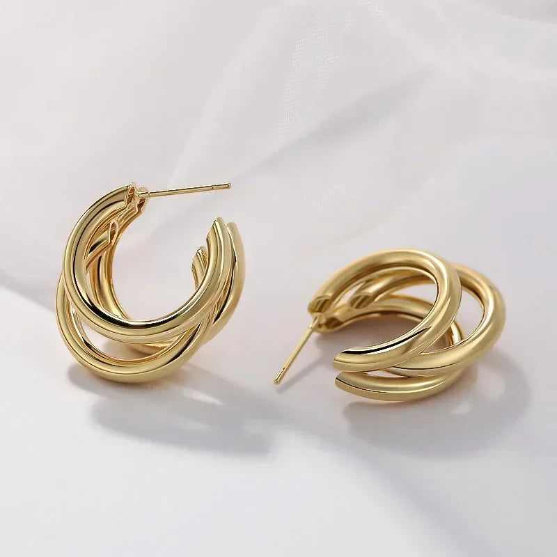 ✨ Bold & Timeless – Stainless Steel Chunky Hoop Earrings! ✨