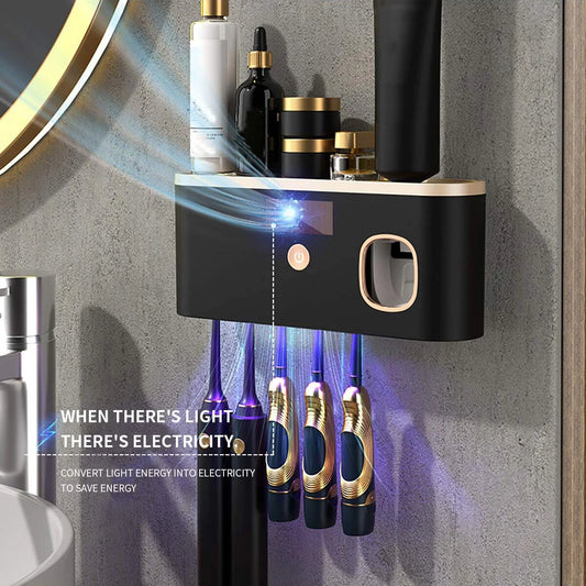 🦷 2-in-1 UV Toothbrush Sterilizer & Holder | Rechargeable, Smart & Hygienic ✨